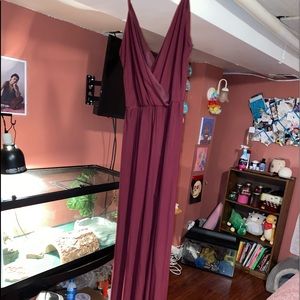 Charlotte Russe burgundy jumpsuit